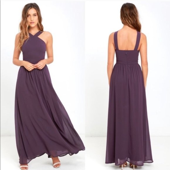 Lulus Air of Romance Dusty Purple Maxi Dress. - Picture 6 of 15